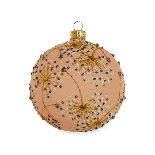 Dandelions on Pink Ball Ornament