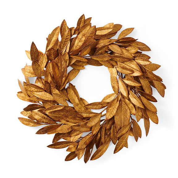 Golden Bay Leaf Wreath