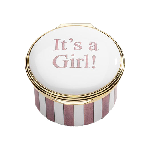 Halcyon Days It's a Girl Enamel Box