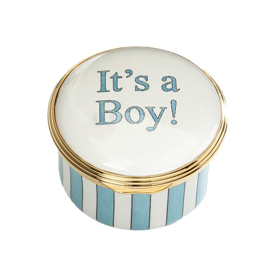 Halcyon Days It's a Boy Enamel Box