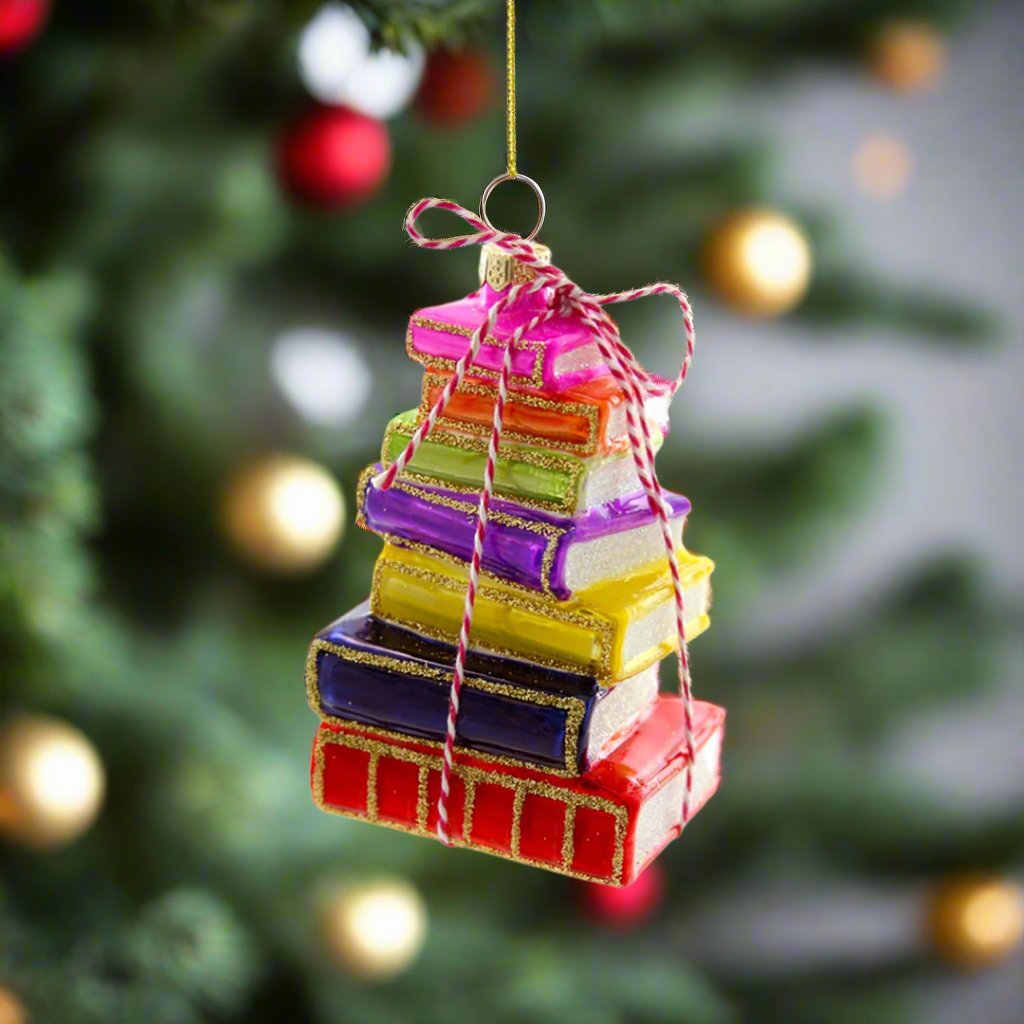 Stack of Books Ornament