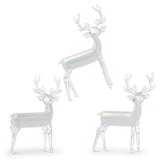 White Deer Ornaments, Set of 3