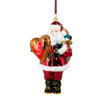 Santa with Heart Ornament