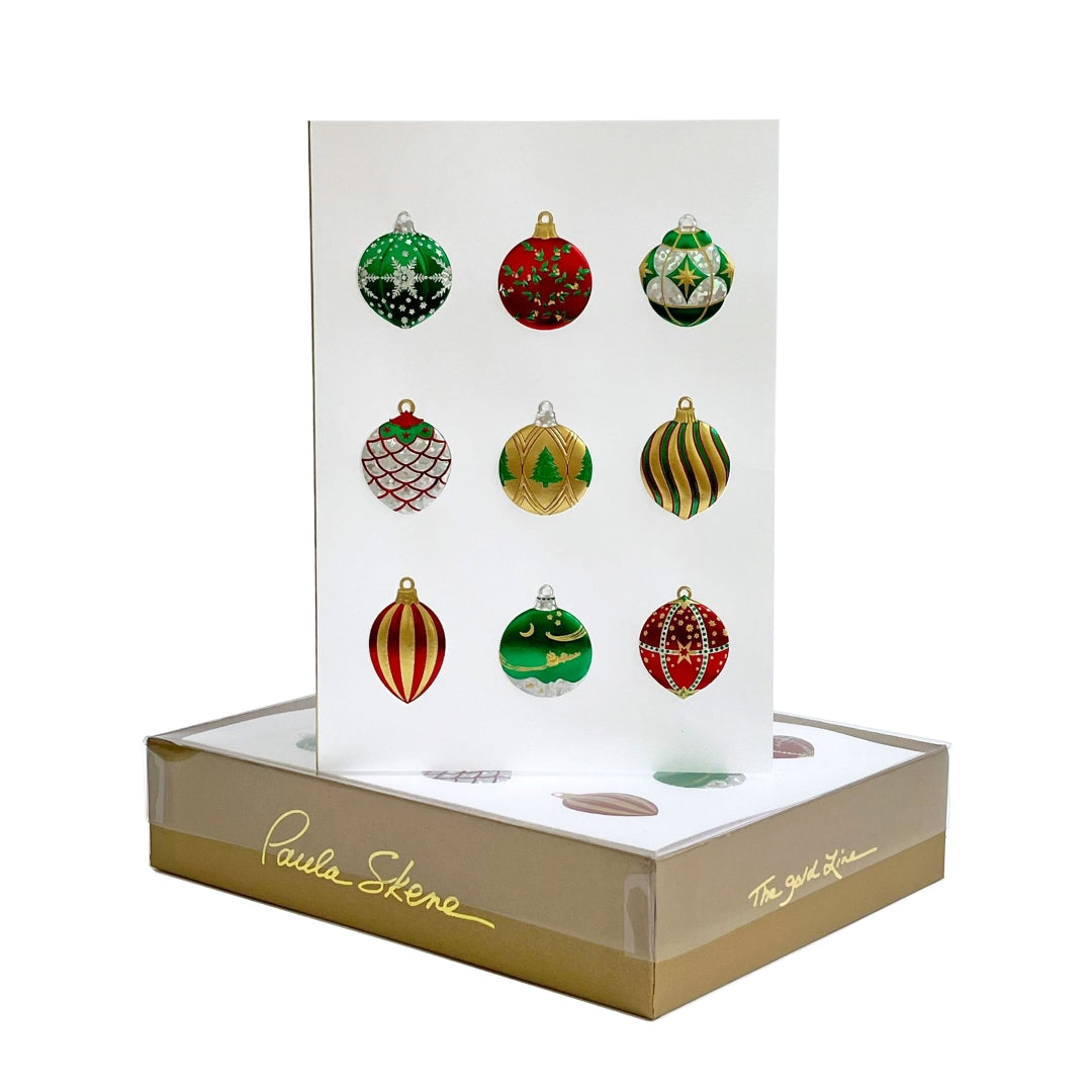 Paula Skene Ornament Medley Holiday Note Cards, Set of 8