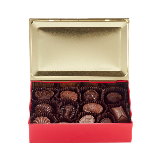 12-Piece Assorted Truffles, Red