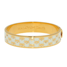 Halcyon Days Bee Sparkle Trellis Enamel Bangle, Cream