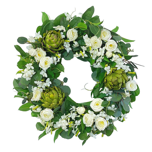 Valley Artichoke & Stephanotis Wreath