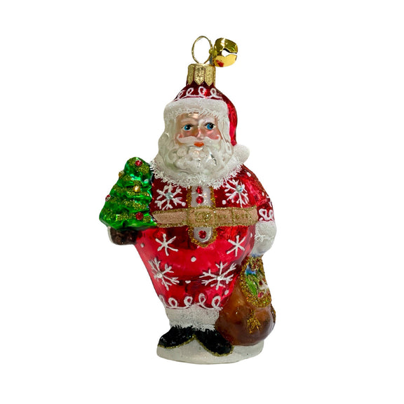 Jinglenog Lil Flakius Santa Ornament