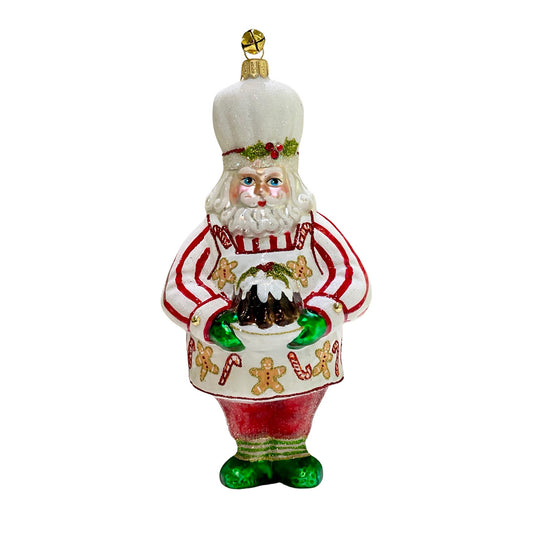 Jinglenog Holiday Baker Santa Ornament