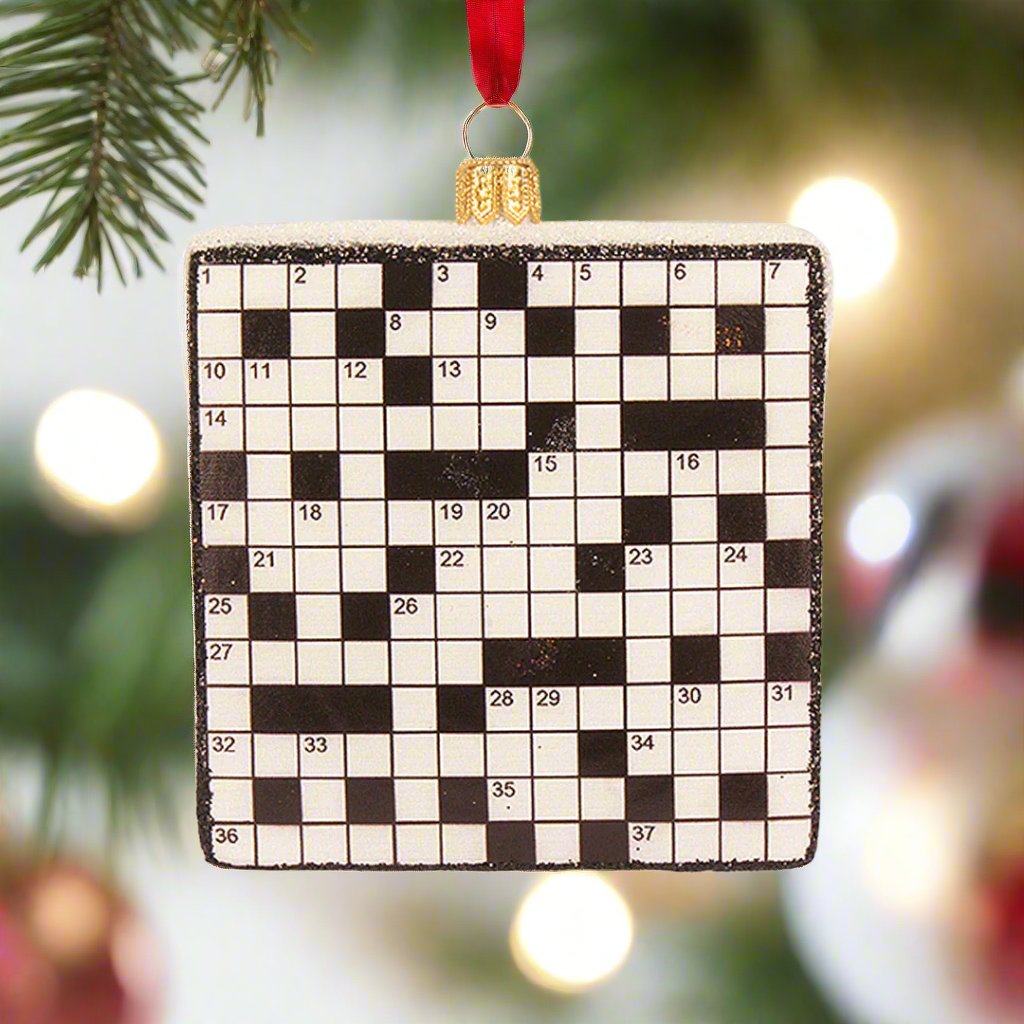 Crossword Puzzle Ornament