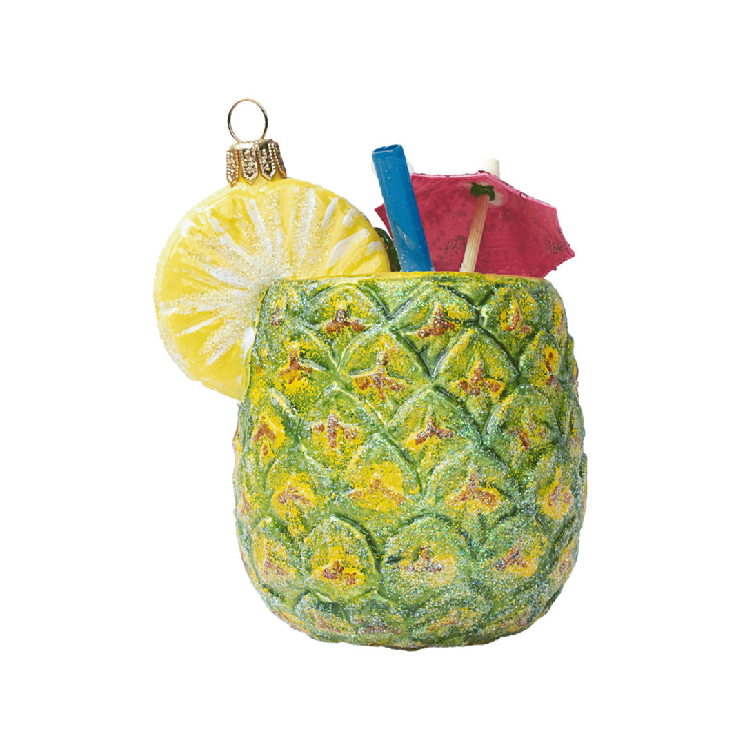 Tropical Pineapple Drink Ornament