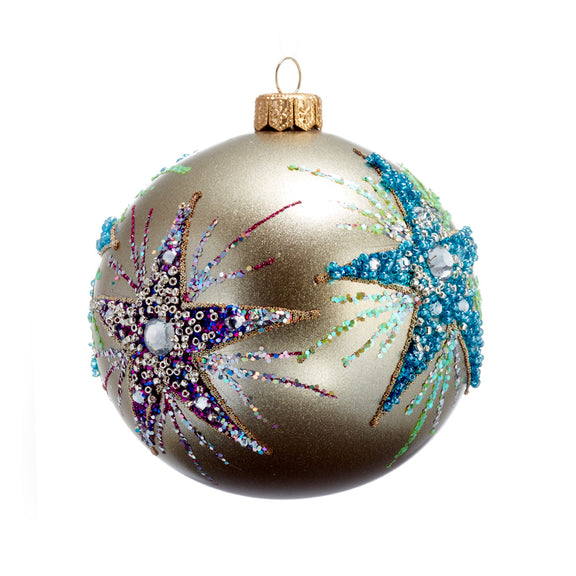 Sparkly Stars Ball Ornament