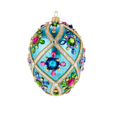 Blue & Purple Jeweled Egg Ornament