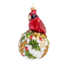 Cardinal on Ball Ornament