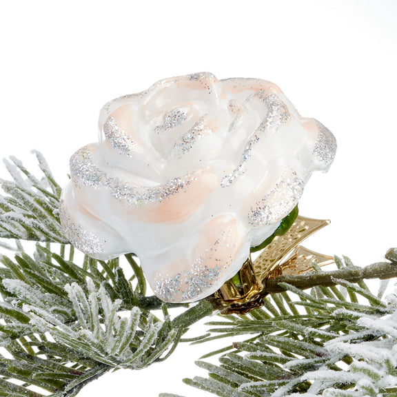 Pink Rose Clip-On Ornament