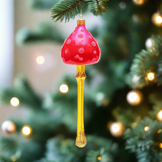 Pink Cap Mushroom Ornament