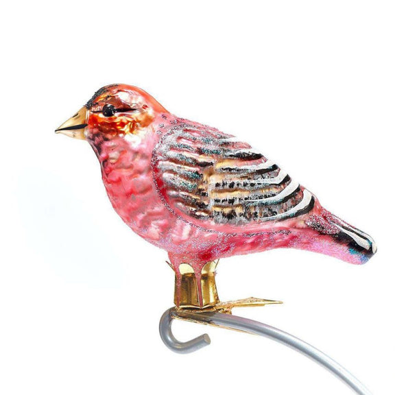 Rose Finch Clip-On Ornament