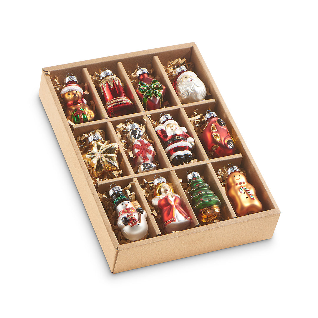 Mini Holiday Ornaments, Set of 12