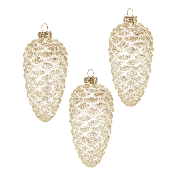 Pinecone Ornaments, Set of 3