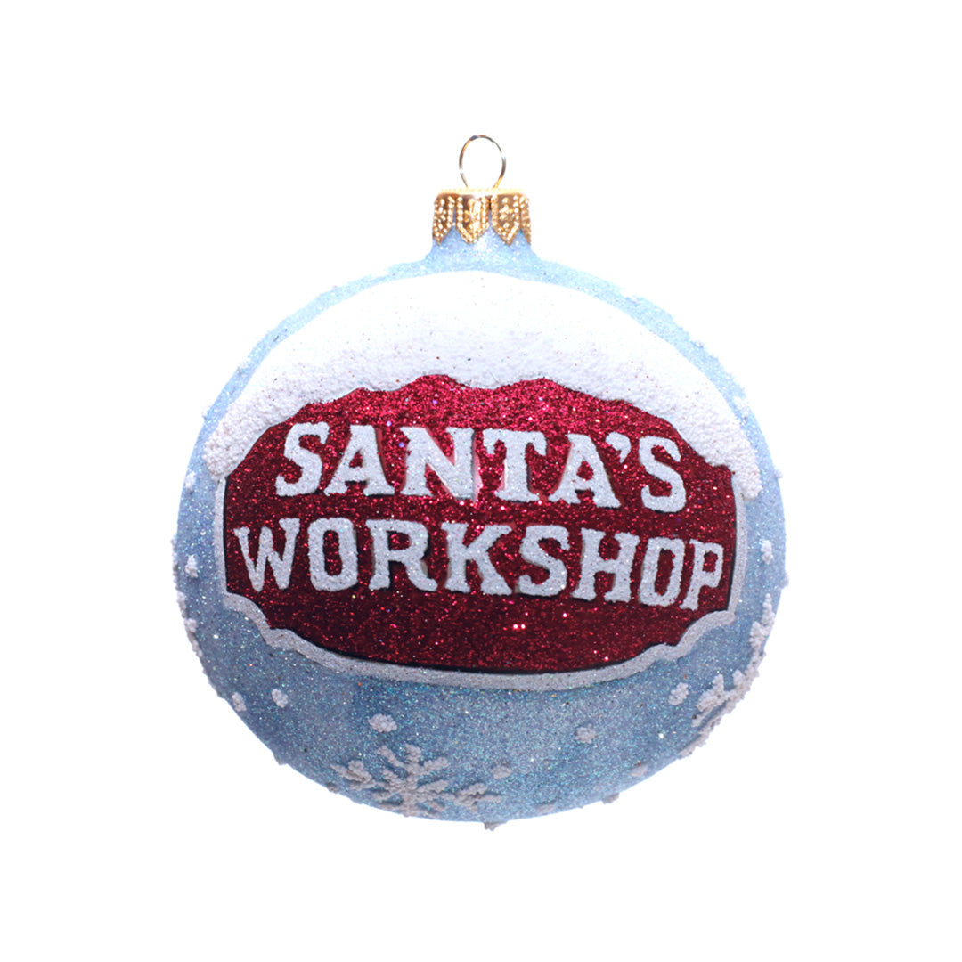 Santa's Workshop Ball Ornament