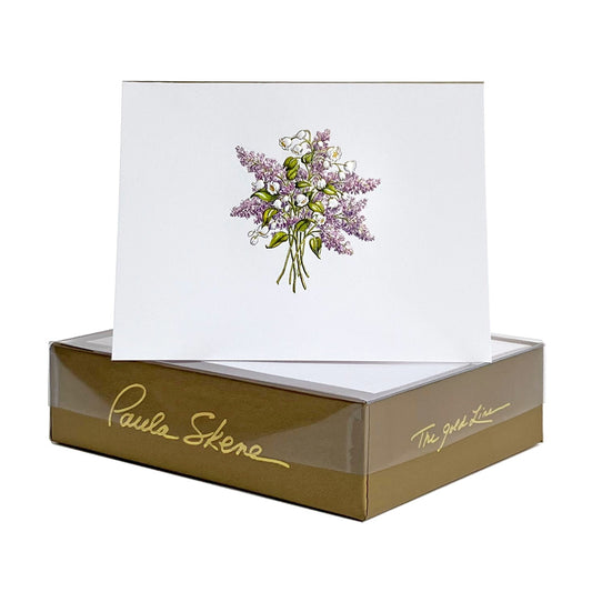 Paula Skene Lavender & Lilies Note Cards, Set of 8