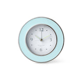 Light Blue Round Alarm Clock, Silver