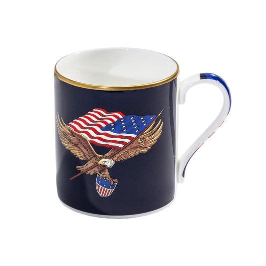 Halcyon Days Star Spangled Banner Mugs, Set of 2