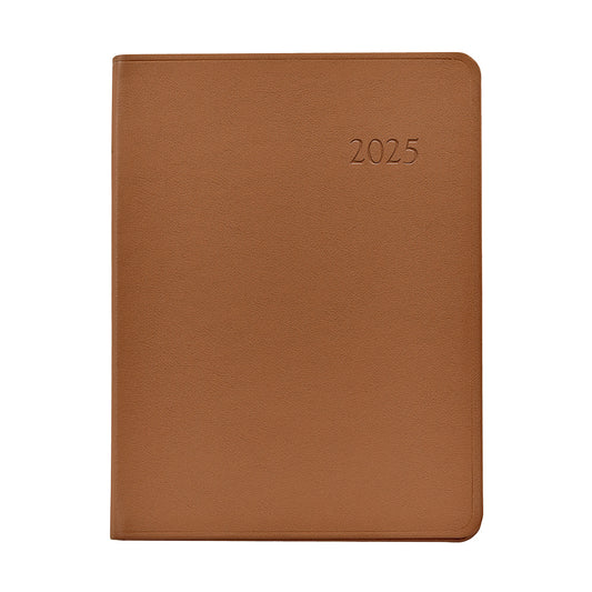 2025 Desk Diary, British Tan