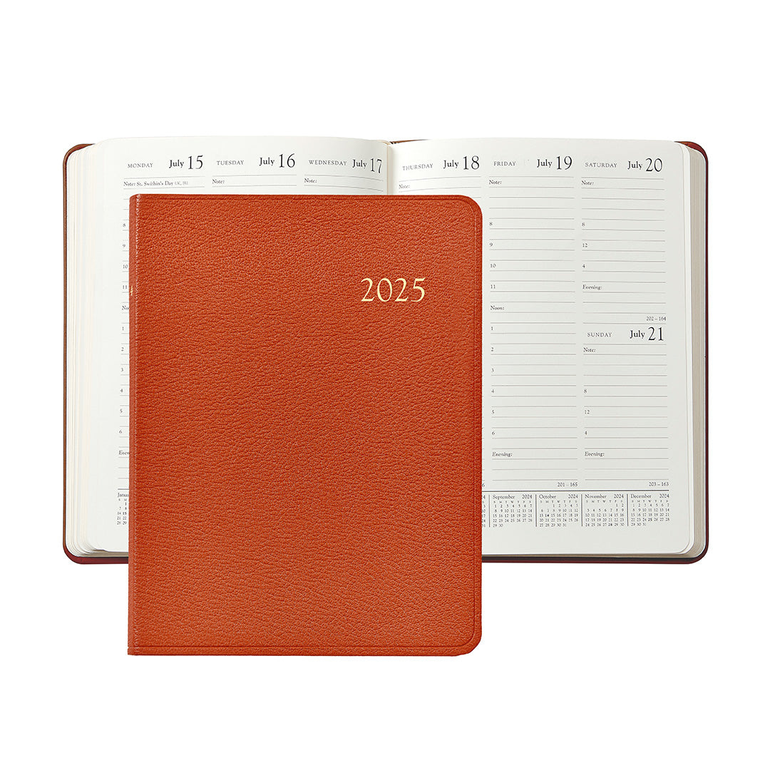 2025 Desk Diary, Orange