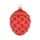 Red Fish Scale Egg Ornament