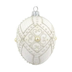 Jeweled White Egg Ornament