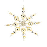 Beaded Champagne Snowflake Ornament