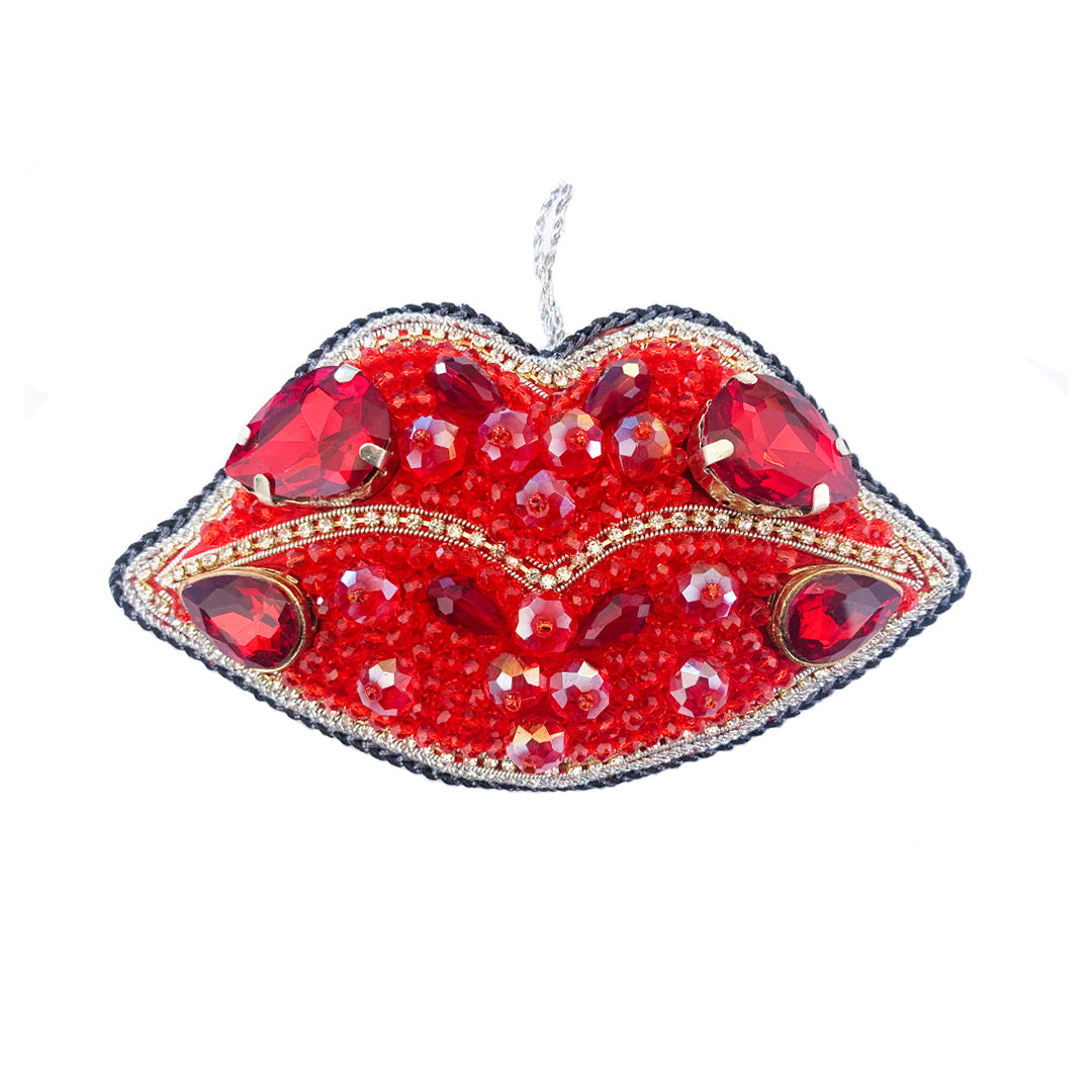 Red Lips Ornament