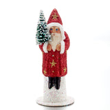 Ino Schaller Red Coat with Gold Stars Santa