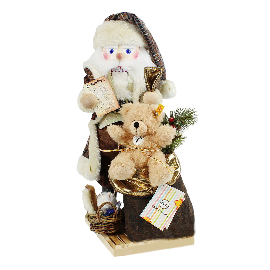Steinbach Santa with Steiff Bear Nutcracker