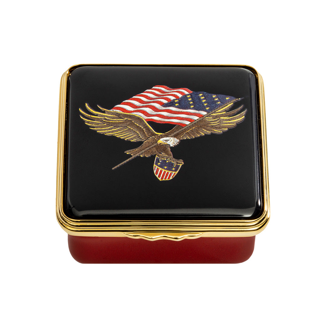 Halcyon Days Star Spangled Banner Enamel Box