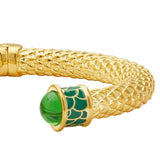 Minoan Hinged Torque, Emerald Green