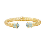 Halcyon Days Minoan Hinged Torque, Aquamarine Blue