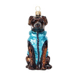 Chocolate Lab in Puffer Vest Ornament