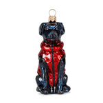 Black Lab in Puffer Vest Ornament