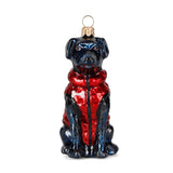 Black Lab in Puffer Vest Ornament