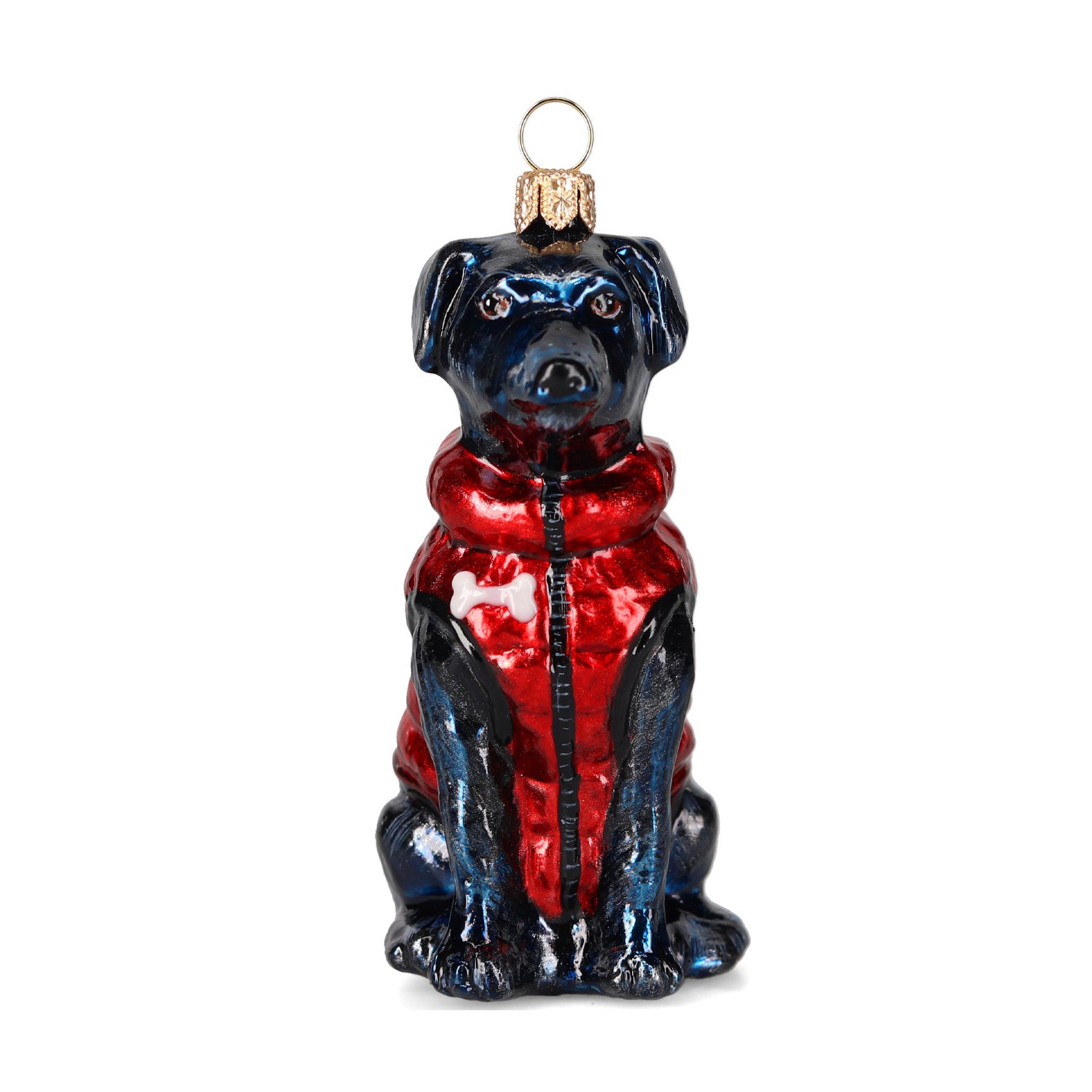 Black Lab in Puffer Vest Ornament