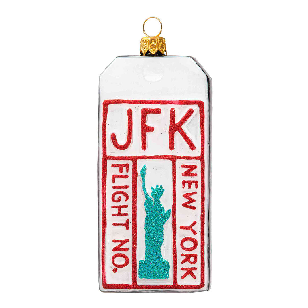 New York Luggage Tag Ornament