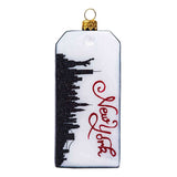 New York Luggage Tag Ornament