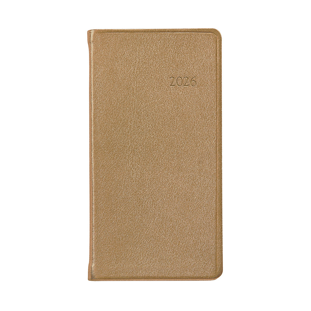 2026 Pocket Diary, White Gold