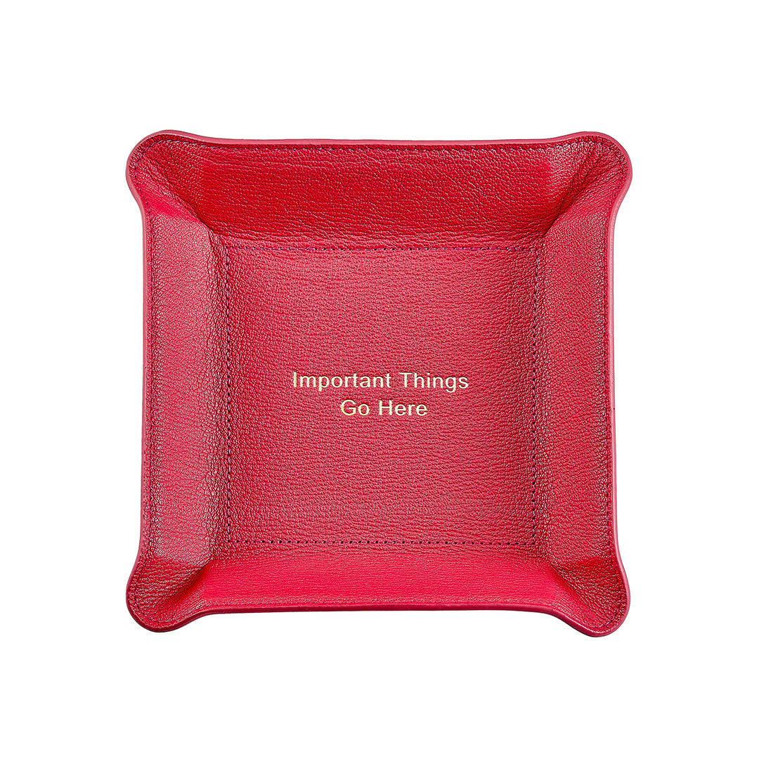 Important Things Leather Tray