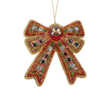 Bedazzled Red Bow Ornament