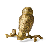 Owl on Branch Candleholder