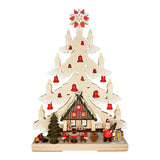 Lighted Holiday Tree with Santa's Market