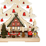Lighted Holiday Tree with Santa's Market